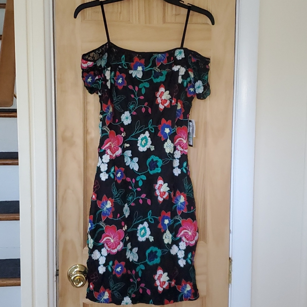 Guess Brand Spaghetti Strap Floral Lace Dress